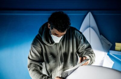 Mar Shaper Luís Carvalho shaping a board
